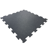Fit05 Rubber 23" x 23" Interlocking Tile Black